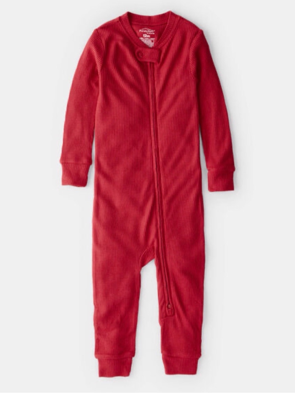 Carter's PurelySoft Red Ribbed Zippered One-Piece 24m